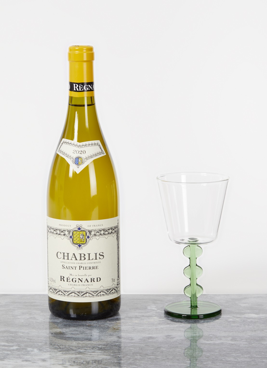 &Klevering Petal wijnglas 20 cl set van 2 - voorkant 3 groen