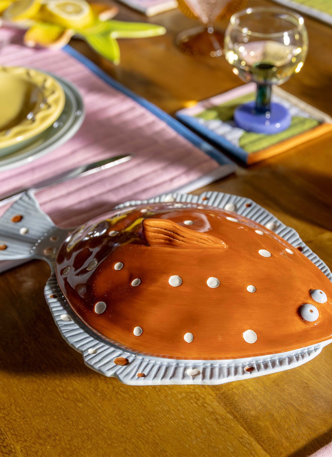 &Klevering Plaice serveerschaal 29,5 cm - detail 3 bruin