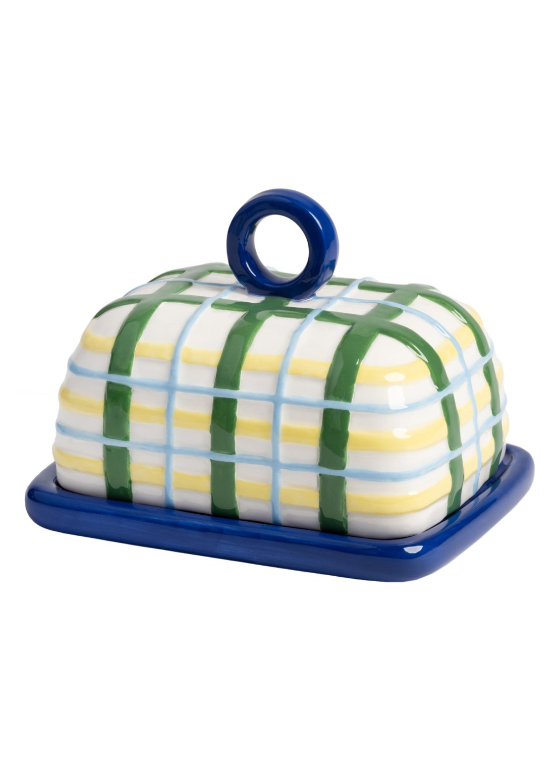 &klevering Plaid botervloot  - voorkant blauw