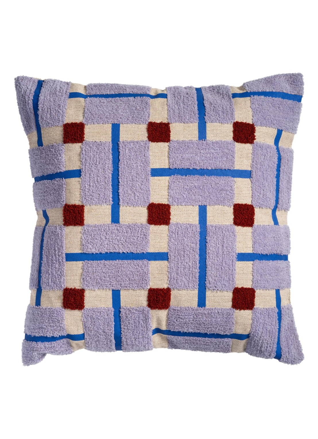 &klevering Plano kussen 50 x 50 cm - voorkant lila