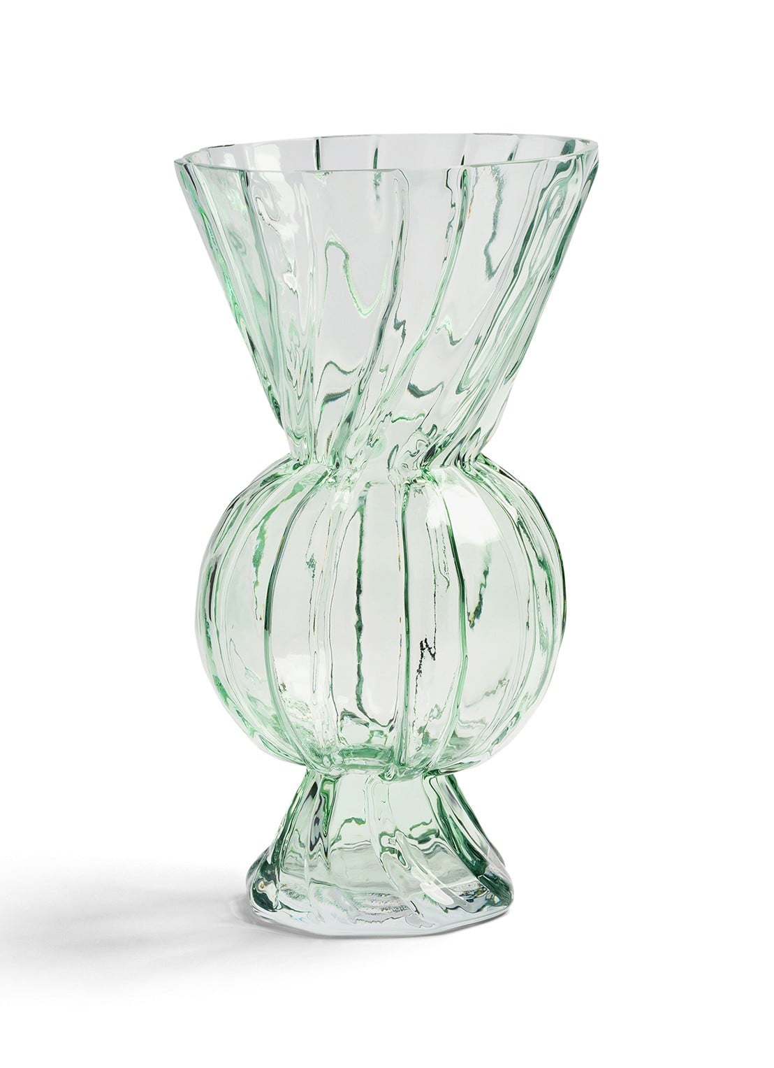 &Klevering Rhombic vaas 28,5 cm - voorkant groen