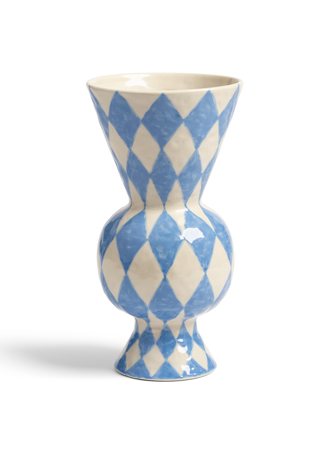 &Klevering Rhombic vaas 29,5 cm - voorkant lichtblauw