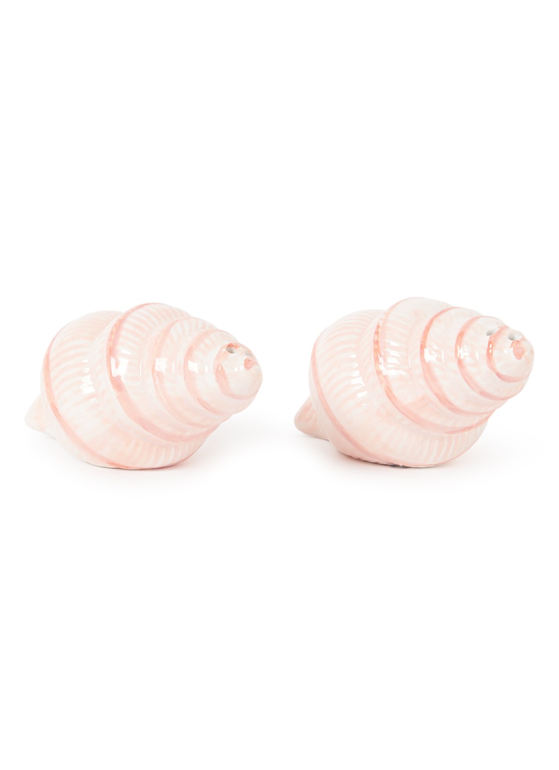 &Klevering Shell zout- en peperstel 9,5 cm - voorkant roze