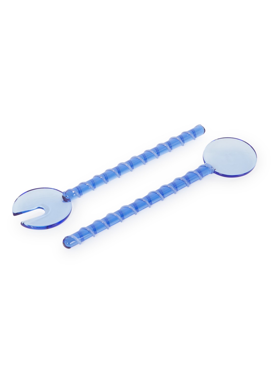 &Klevering Sling saladebestek 2-delig - voorkant blauw