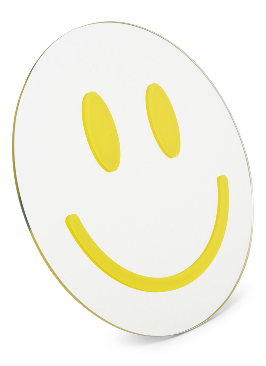 &Klevering Smile wandspiegel 30 cm - voorkant geel