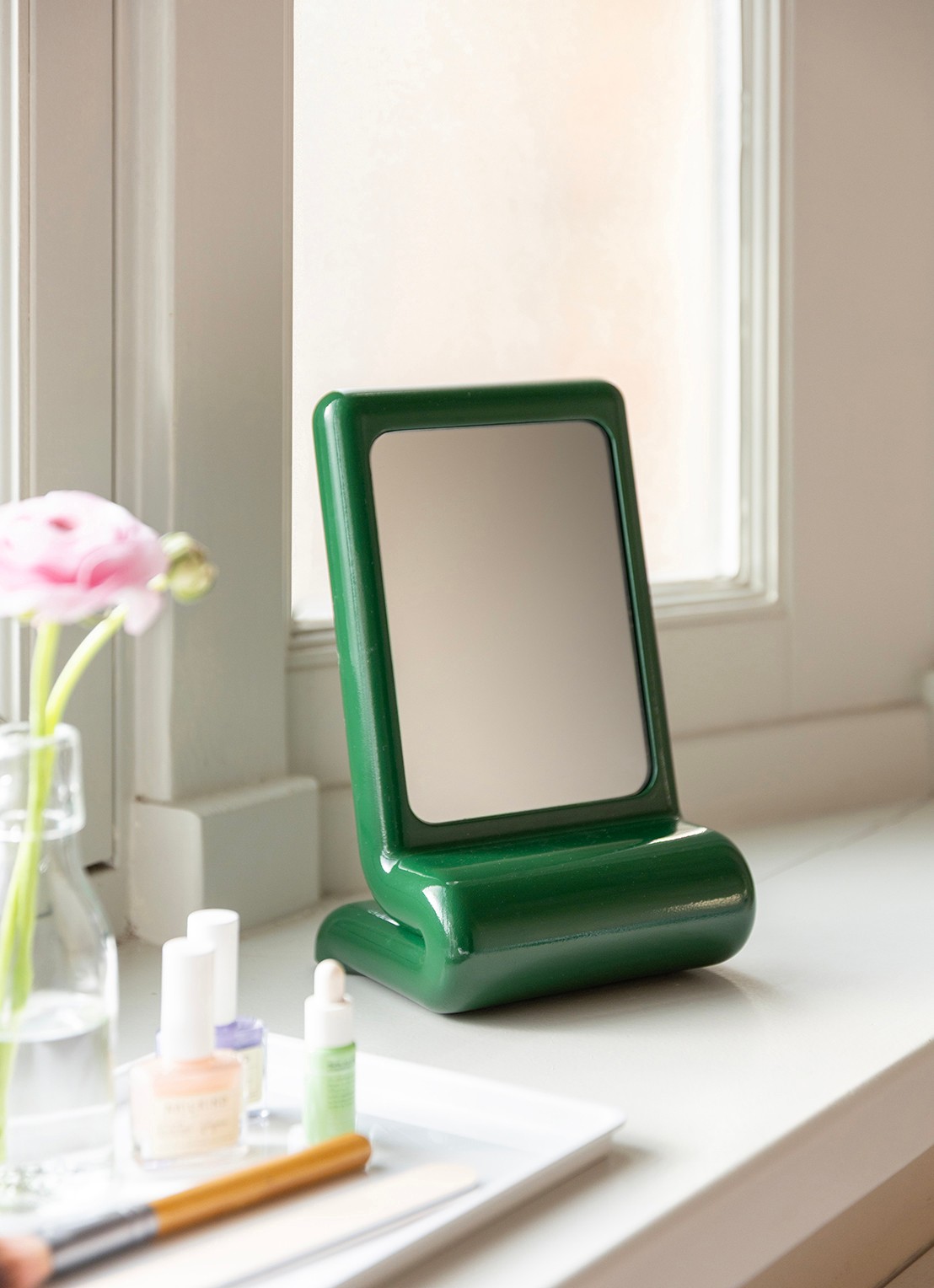 &Klevering Spiegel vanity 25 cm  - achterkant groen