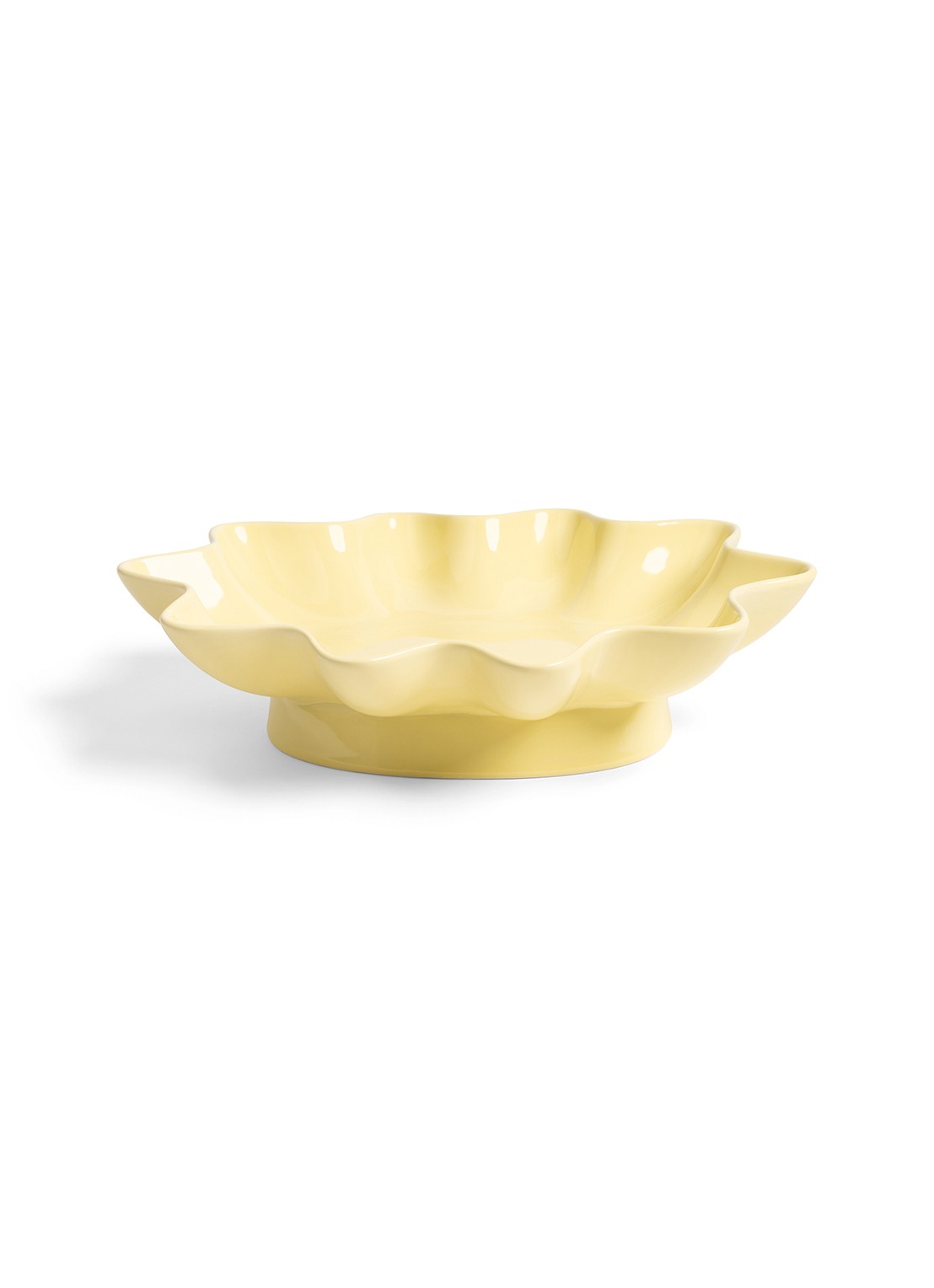 &Klevering Sun fruitschaal 33 cm - voorkant lichtgeel