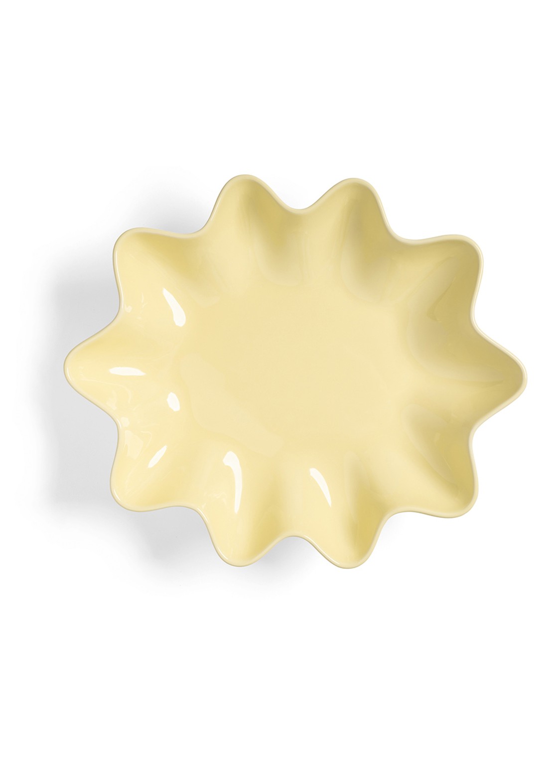 &Klevering Sun fruitschaal 33 cm - voorkant 2 lichtgeel