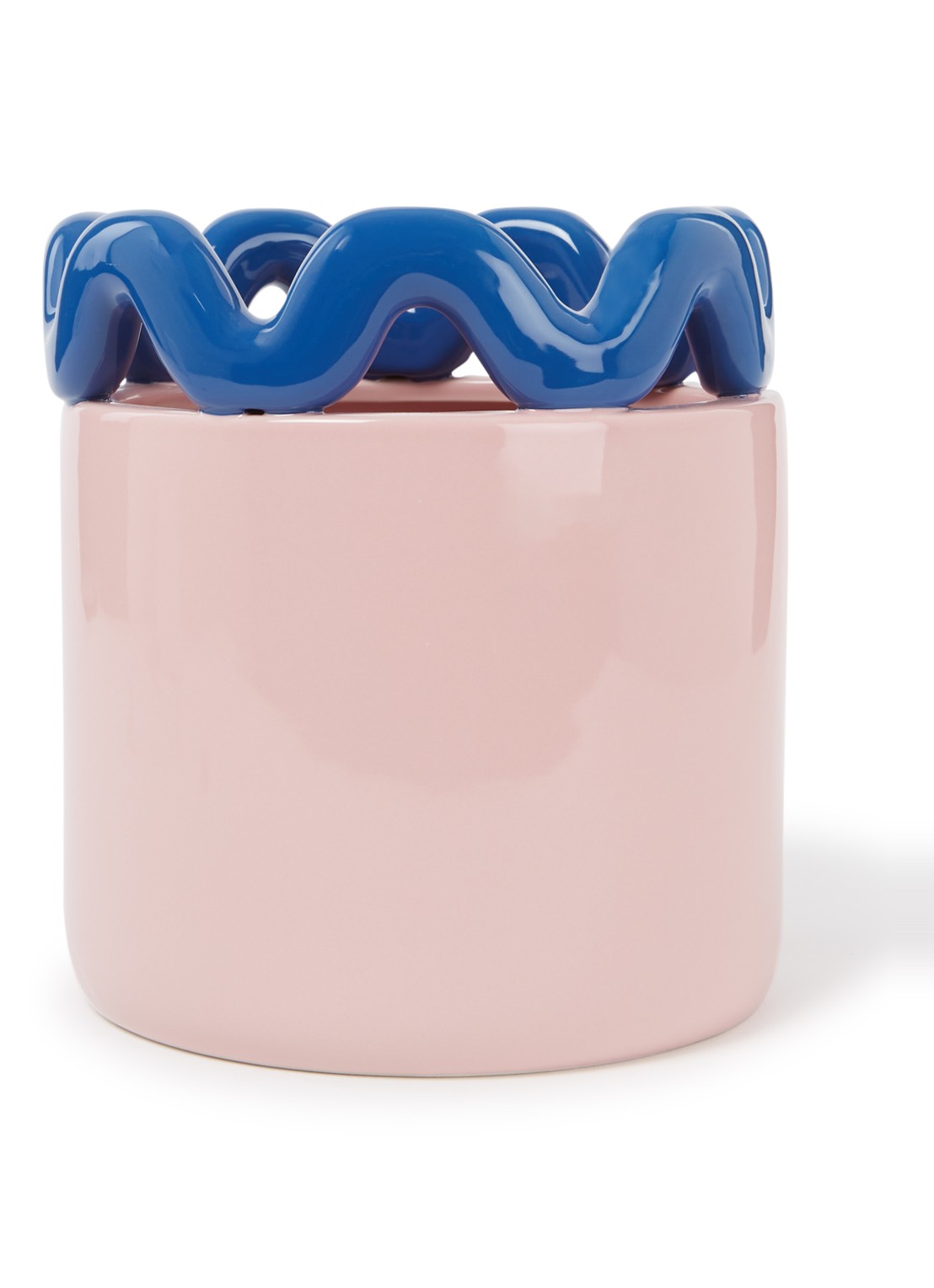 &Klevering Sway bloempot van keramiek voor binnen Ø20 cm - voorkant lichtroze