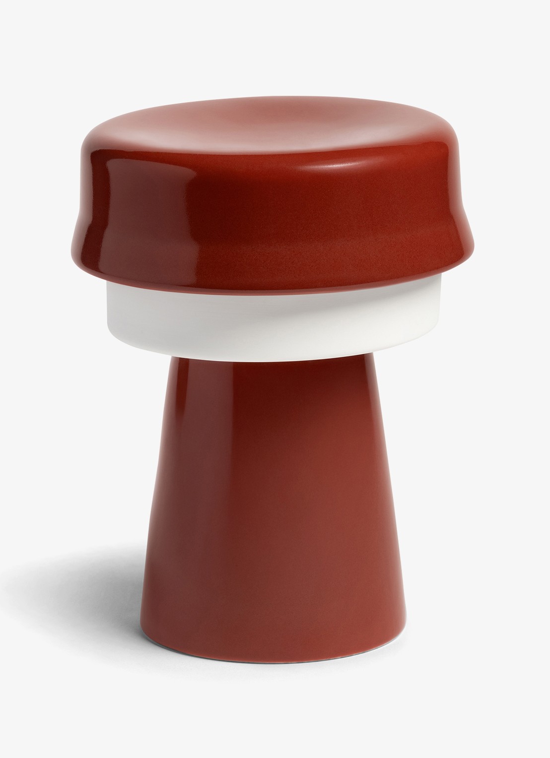 &Klevering Tafellamp met hoed 20 cm  - voorkant rood