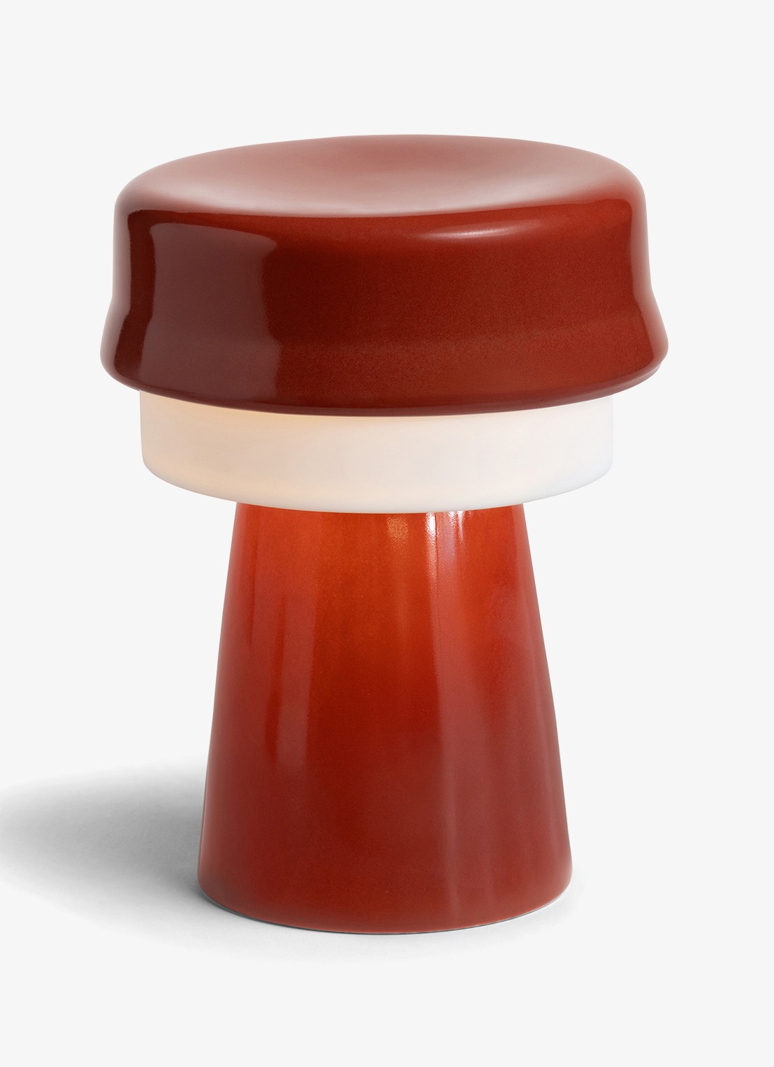 &Klevering Tafellamp met hoed 20 cm  - voorkant 2 rood