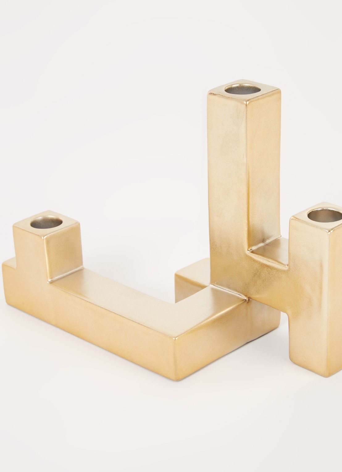 &Klevering Tube kandelaar 17,5  cm  - detail 3 goud