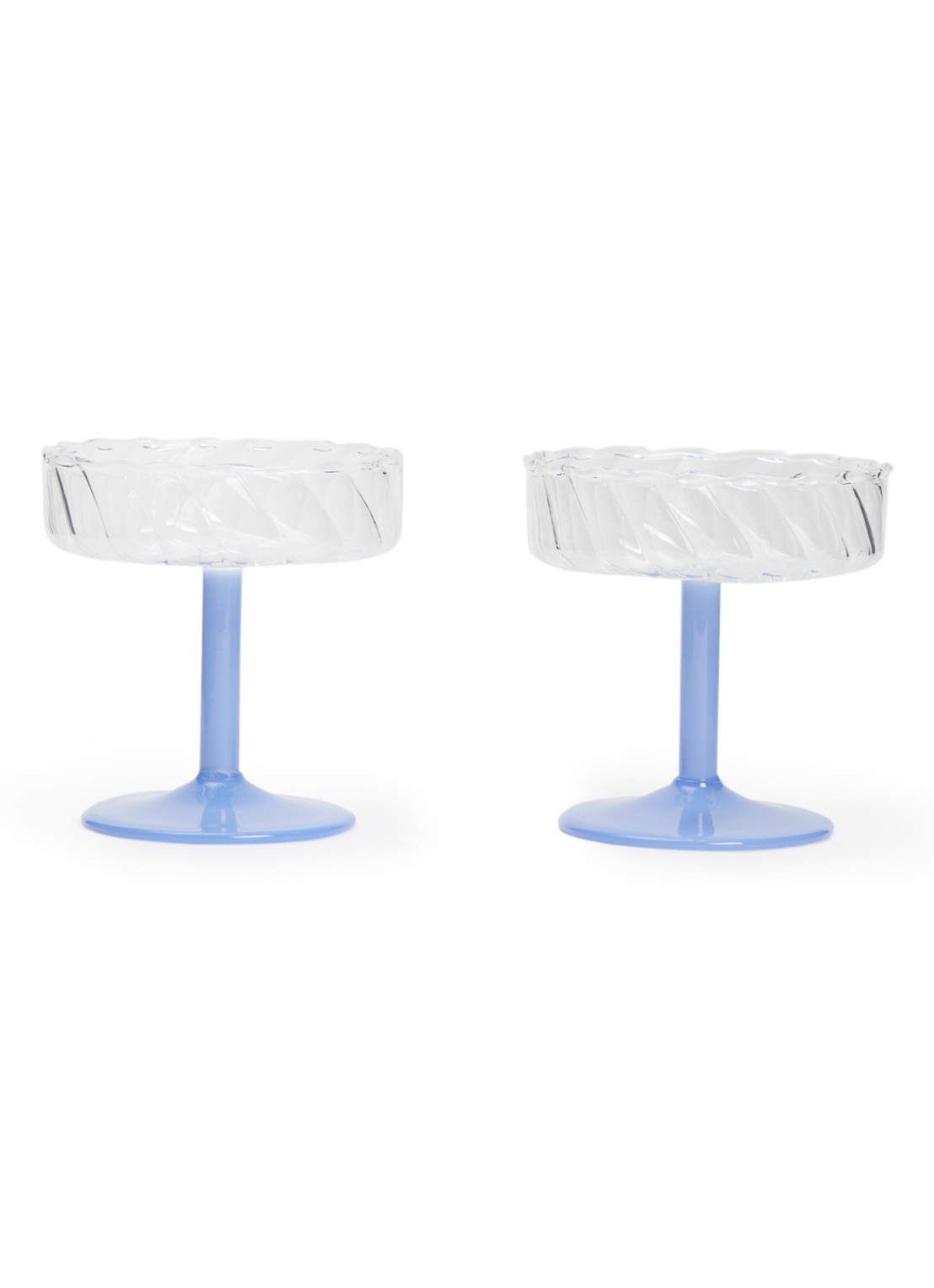 &Klevering Twirl coupe 20 cl set  van 2 - voorkant blauw