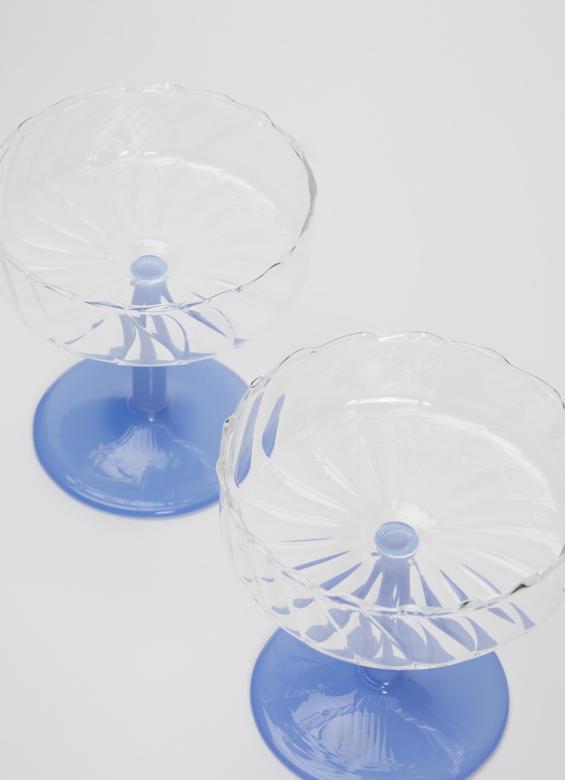 &Klevering Twirl coupe 20 cl set  van 2 - voorkant 2 blauw