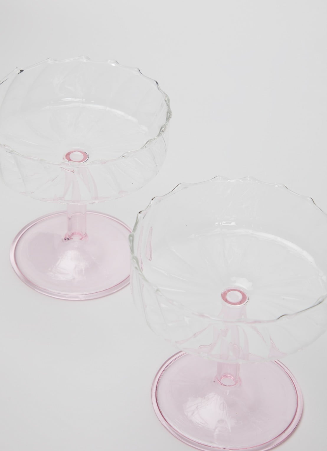 &Klevering Twirl coupe 20 cl set  van 2 - voorkant roze