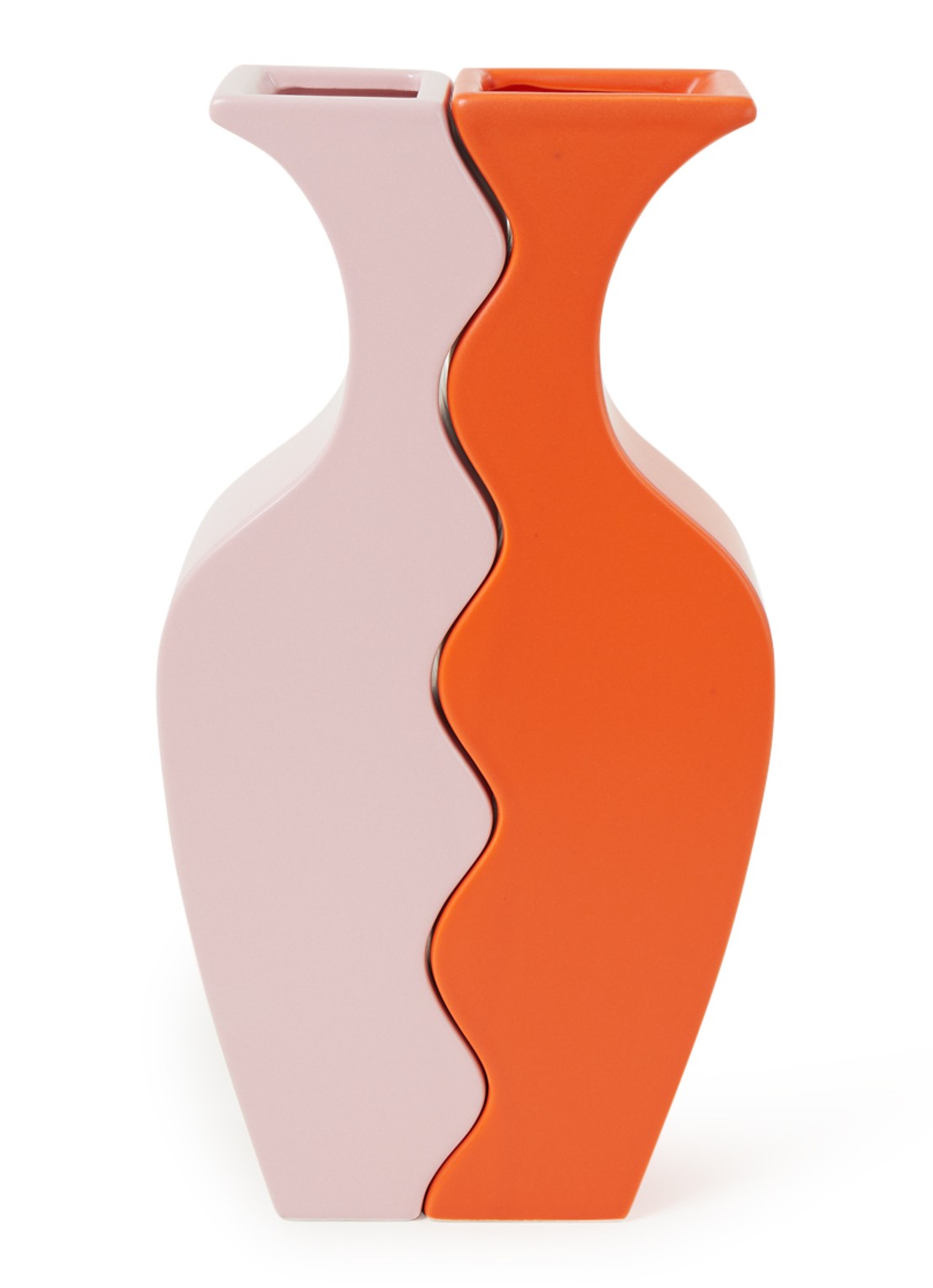 &Klevering Wave vazen set van 2 - voorkant roze