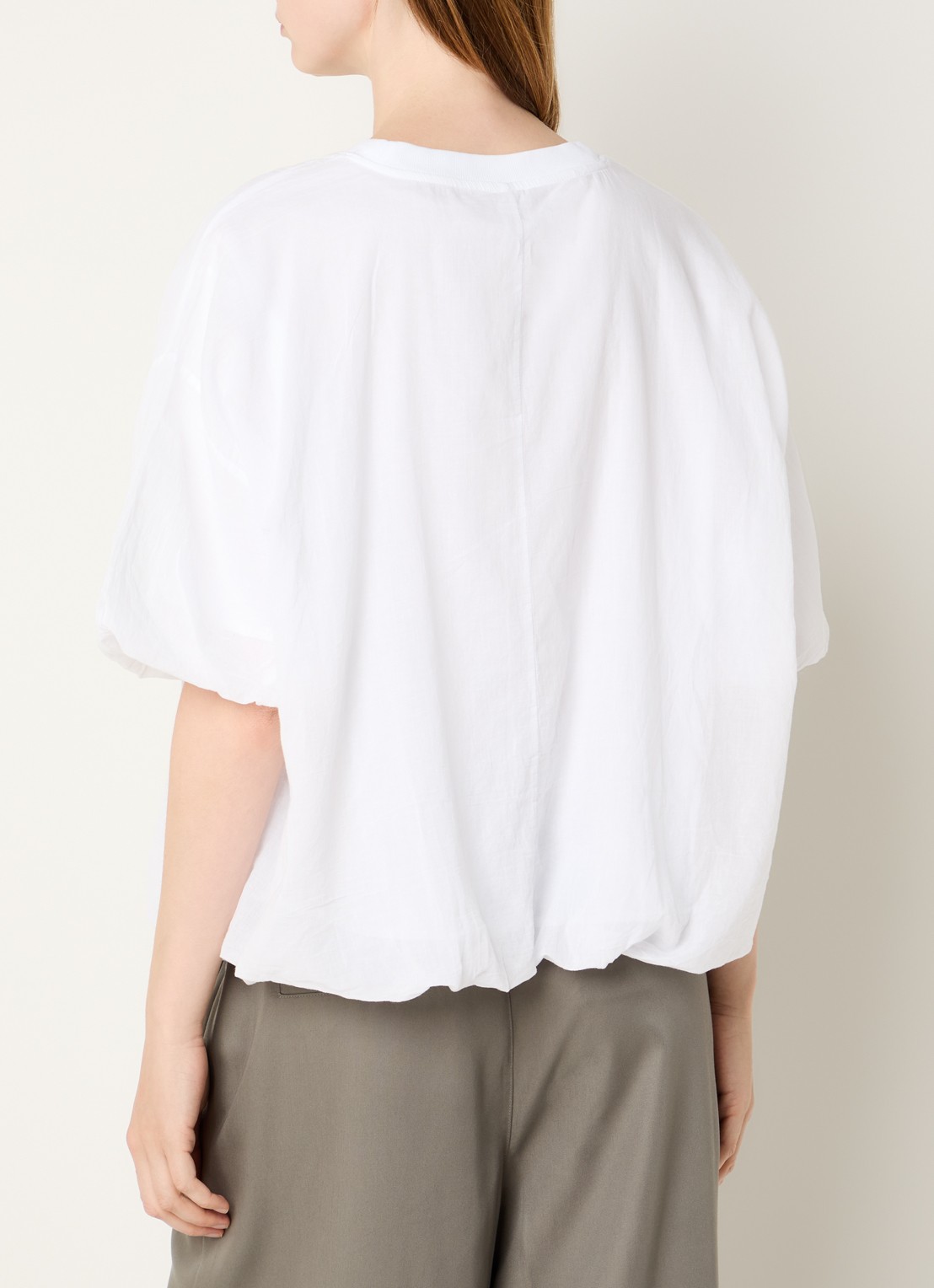 10DAYS Balloon T-shirt met pofmouwen - achterkant 2 wit