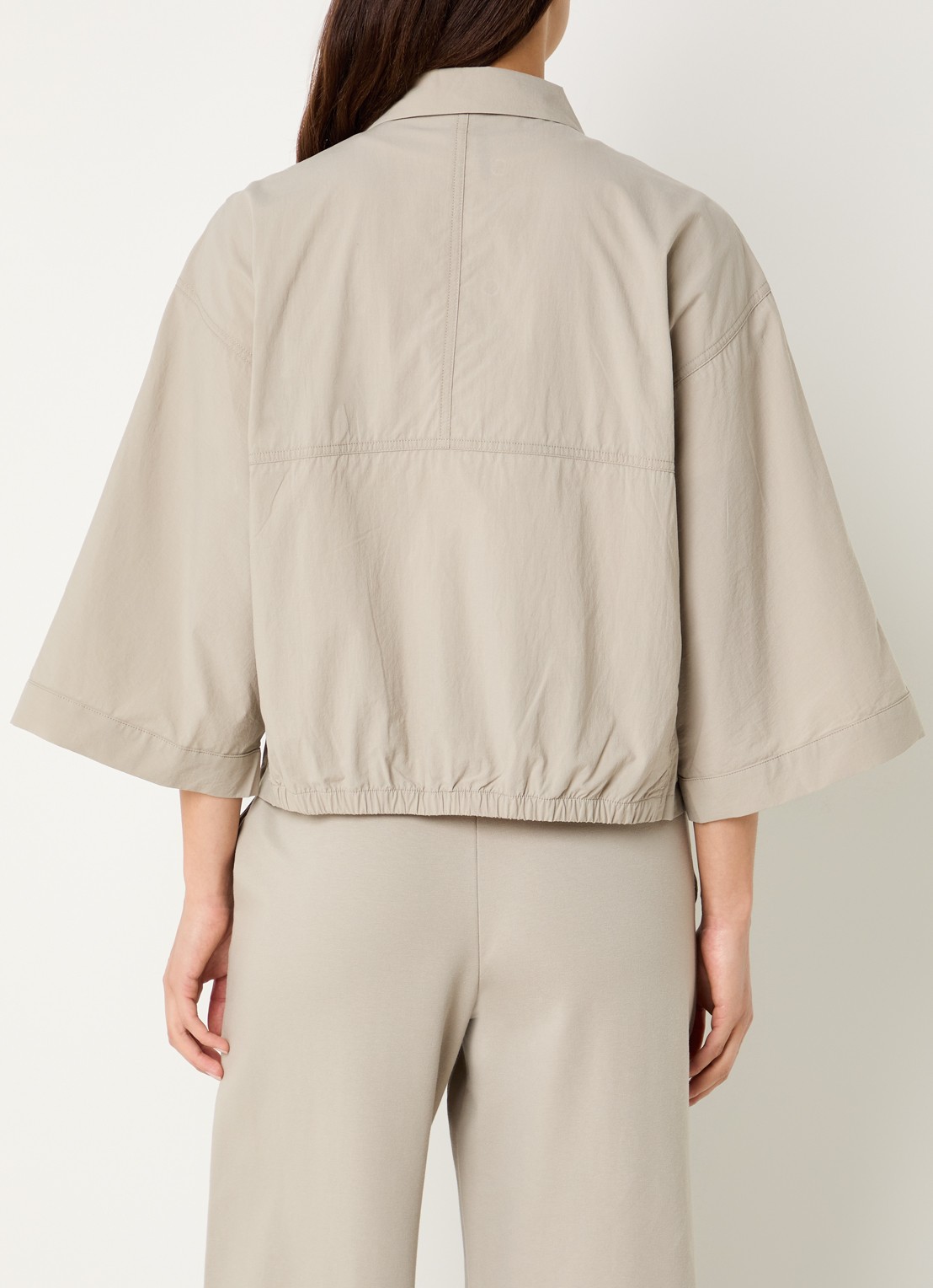 10DAYS Blouse met kraag - achterkant beige