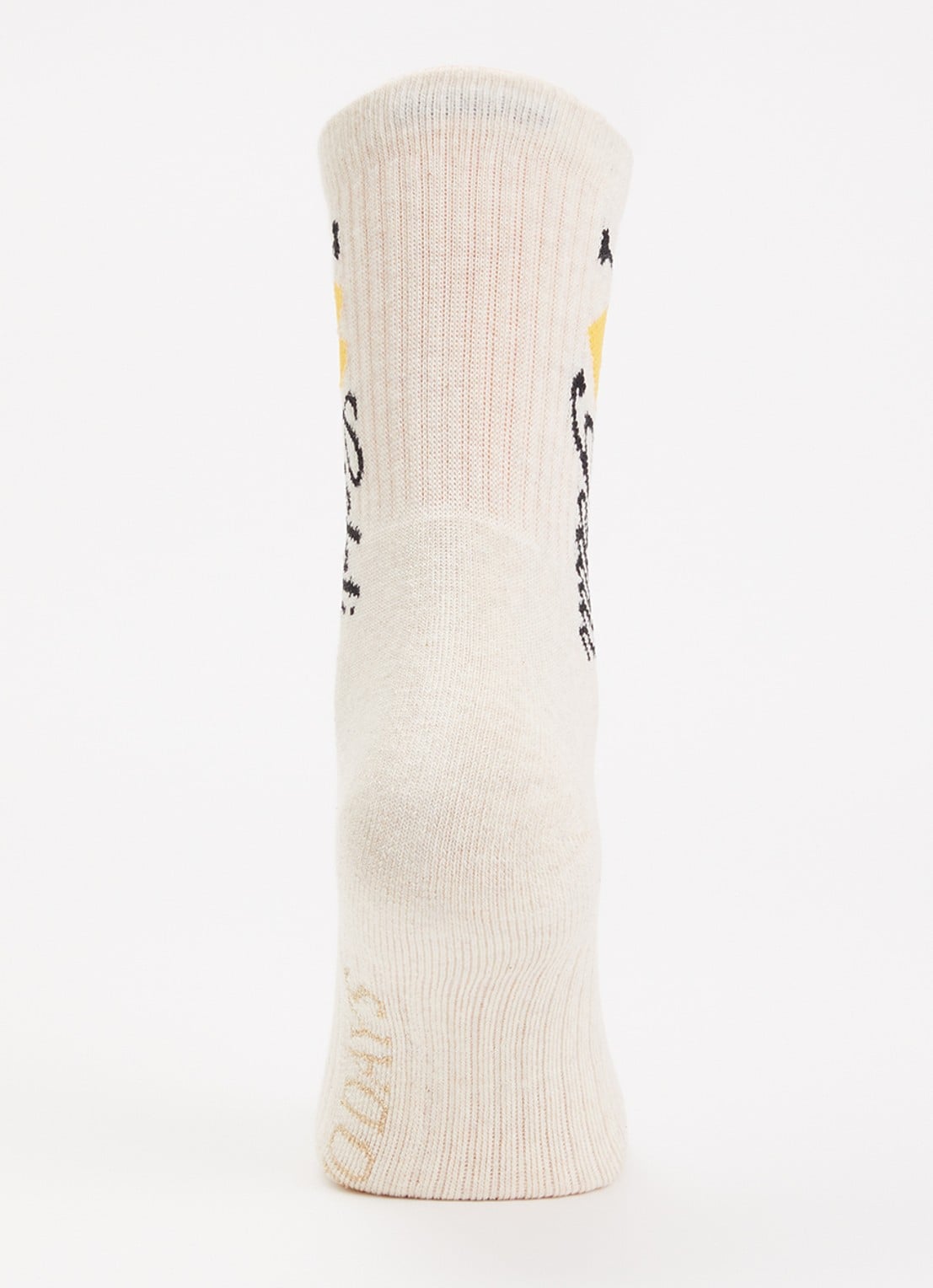 10DAYS Gelati ribgebreide sokken in katoenblend met print - voorkant 3 beige