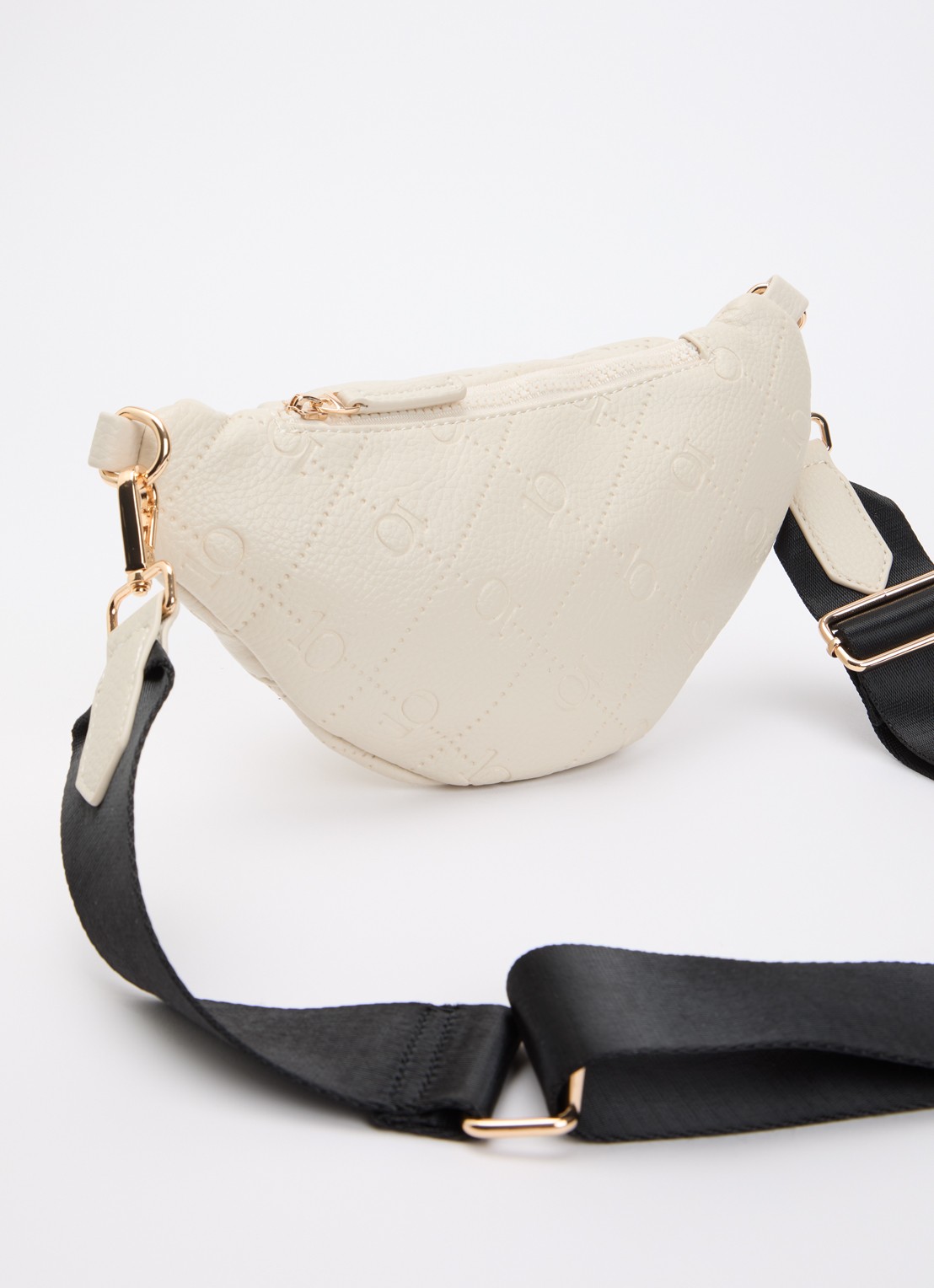 10DAYS Heuptas met logoprint en afneembare schouderriem - achterkant 5 creme