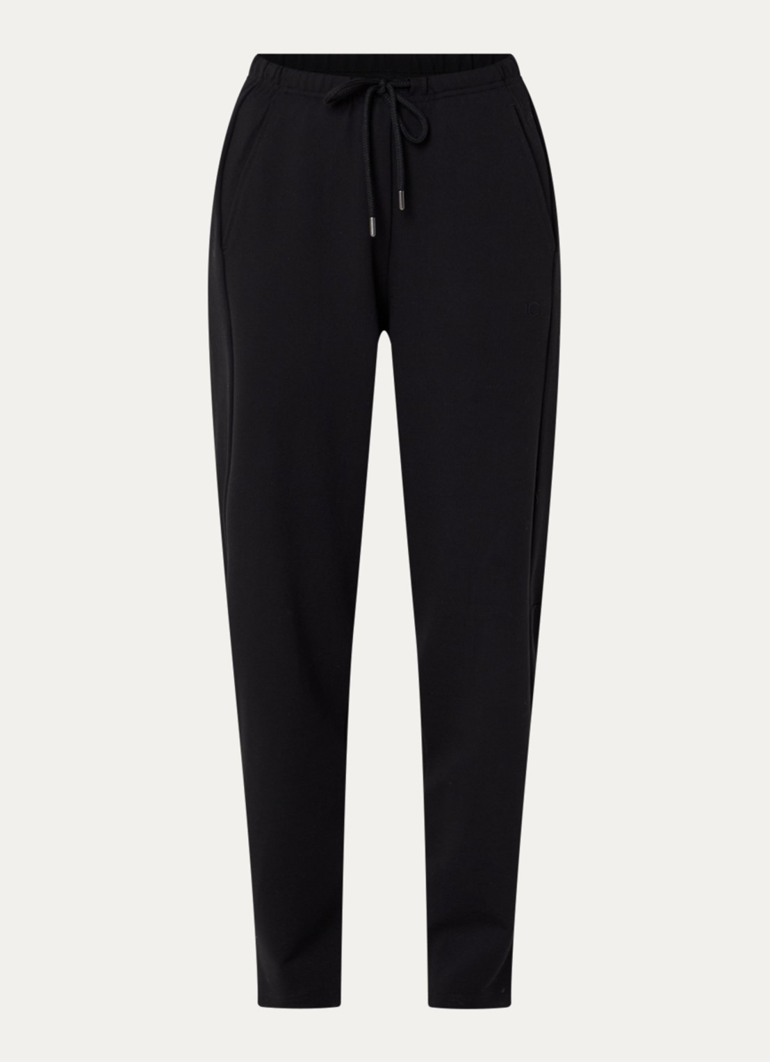 10DAYS High waist straight fit broek met steekzakken - voorkant 2 zwart