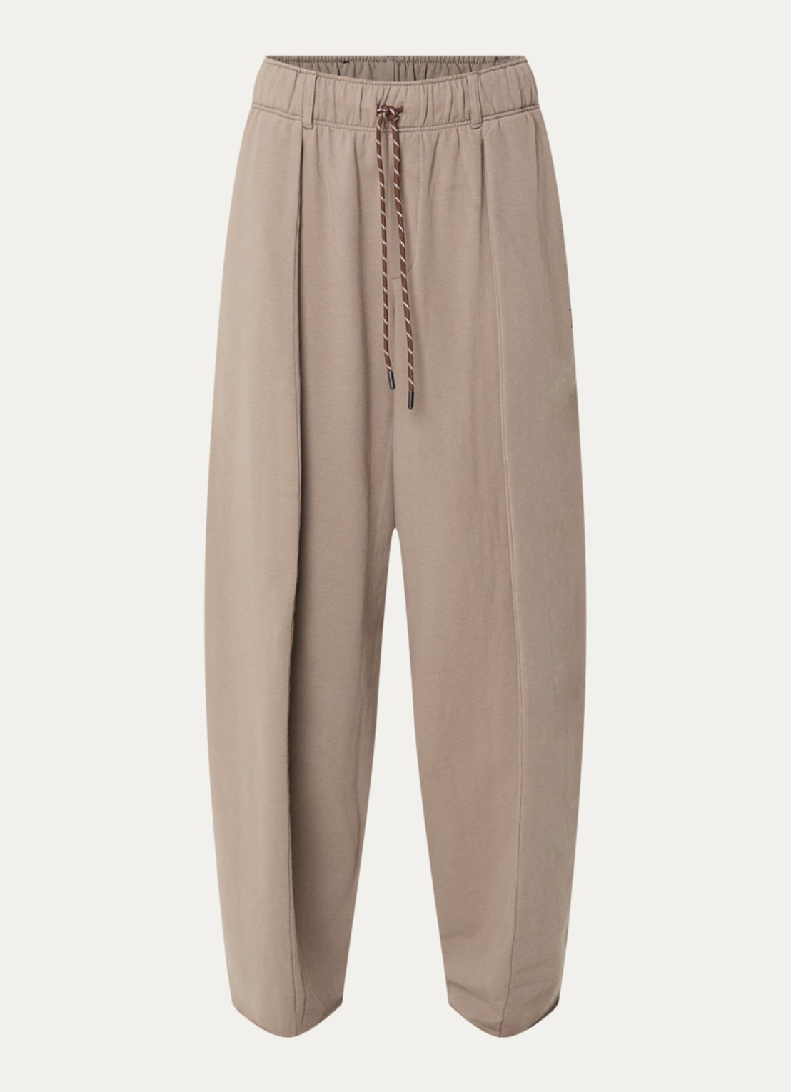 10DAYS High waist tapered fit joggingbroek met steekzakken - voorkant 2 beige