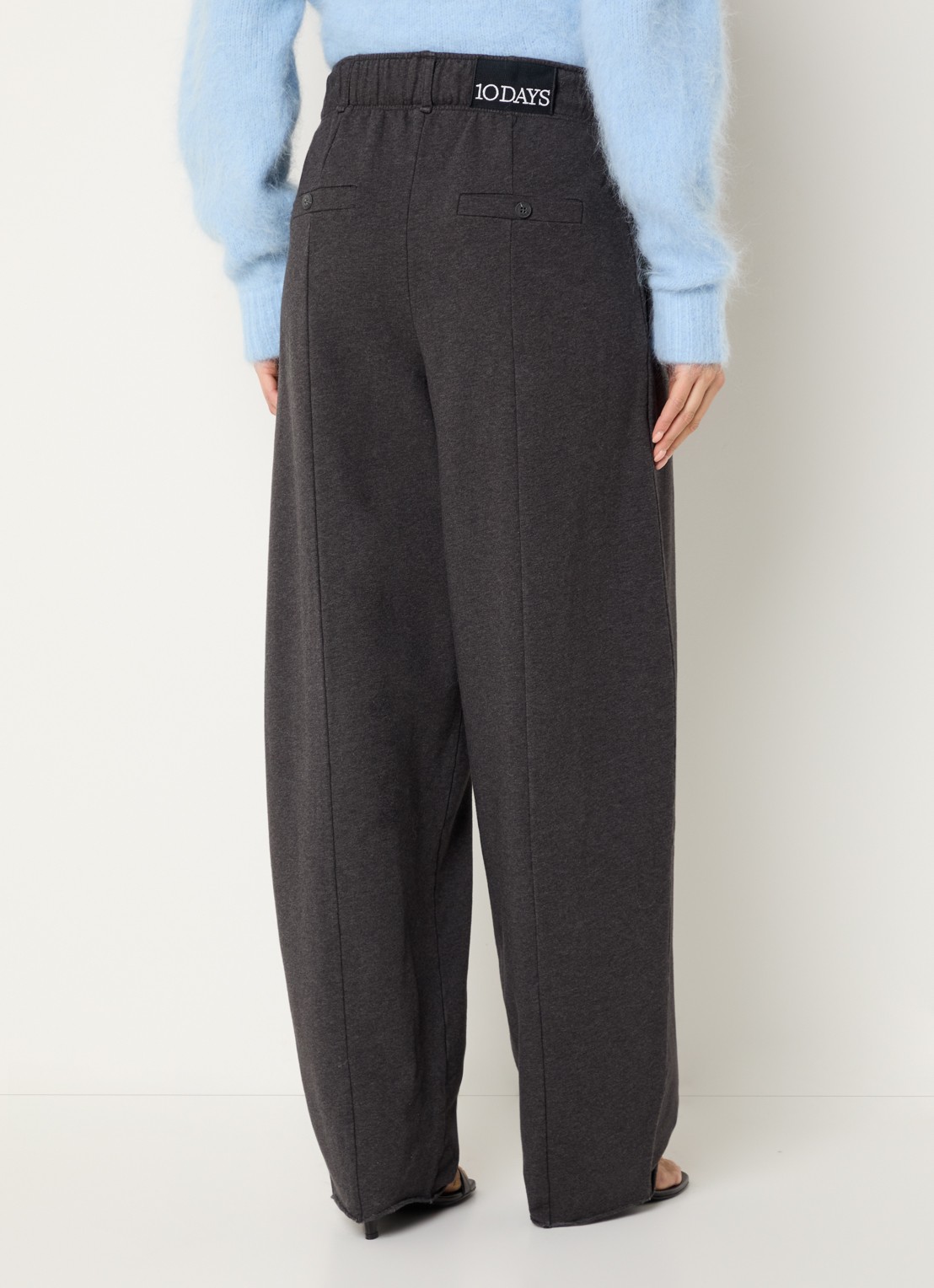 10DAYS High waist tapered fit joggingbroek met steekzakken - achterkant 2 antraciet