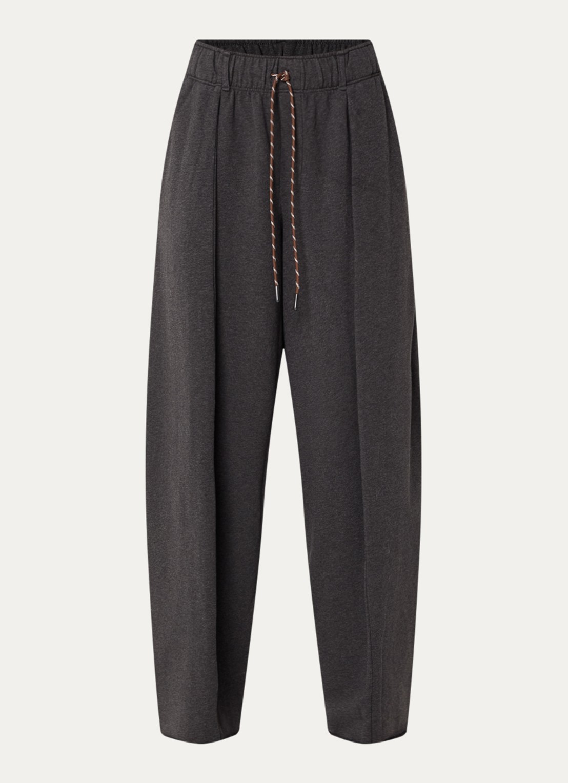 10DAYS High waist tapered fit joggingbroek met steekzakken - voorkant 3 antraciet