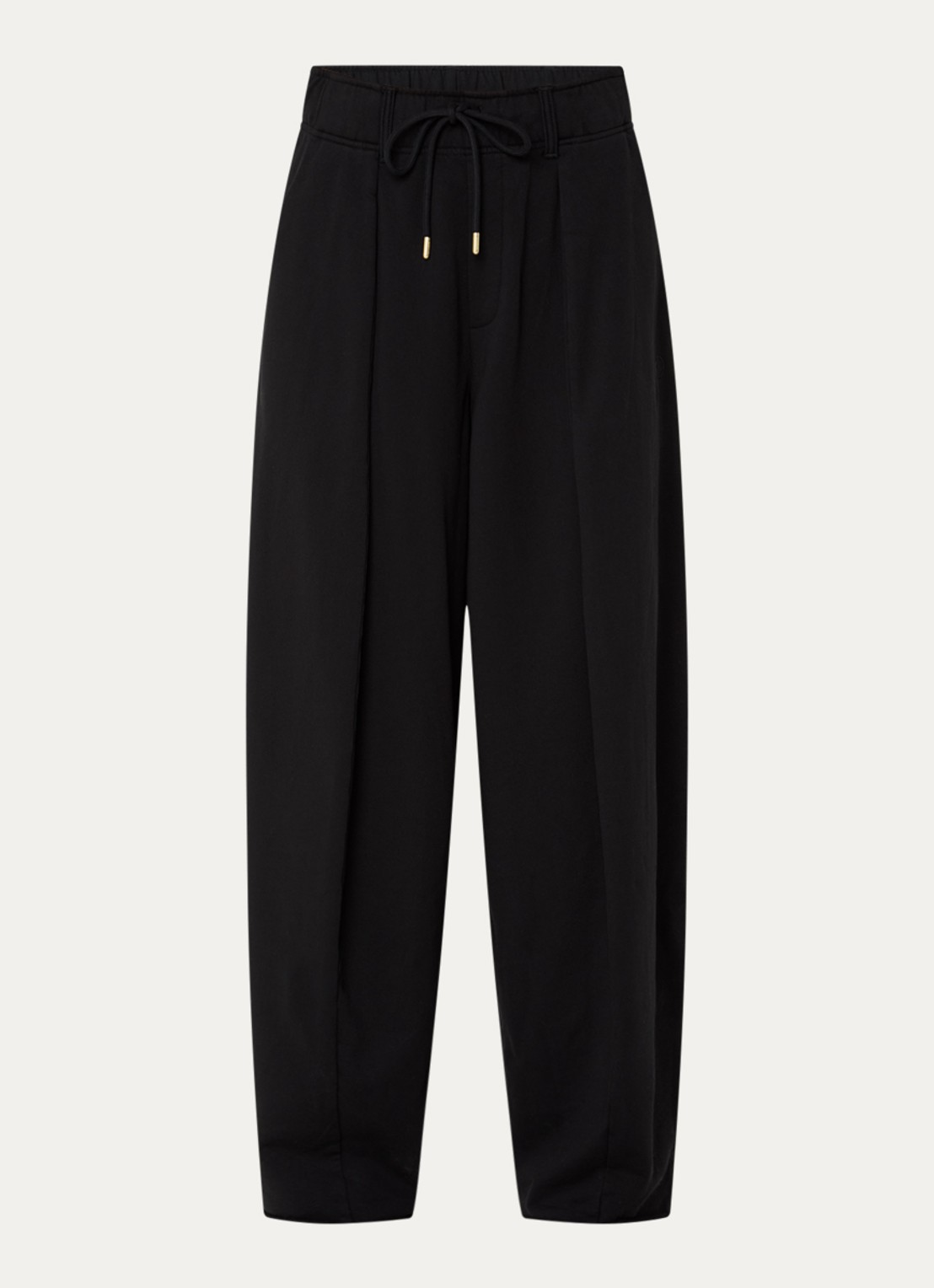 10DAYS High waist wide fit broek met steekzakken - voorkant 3 zwart