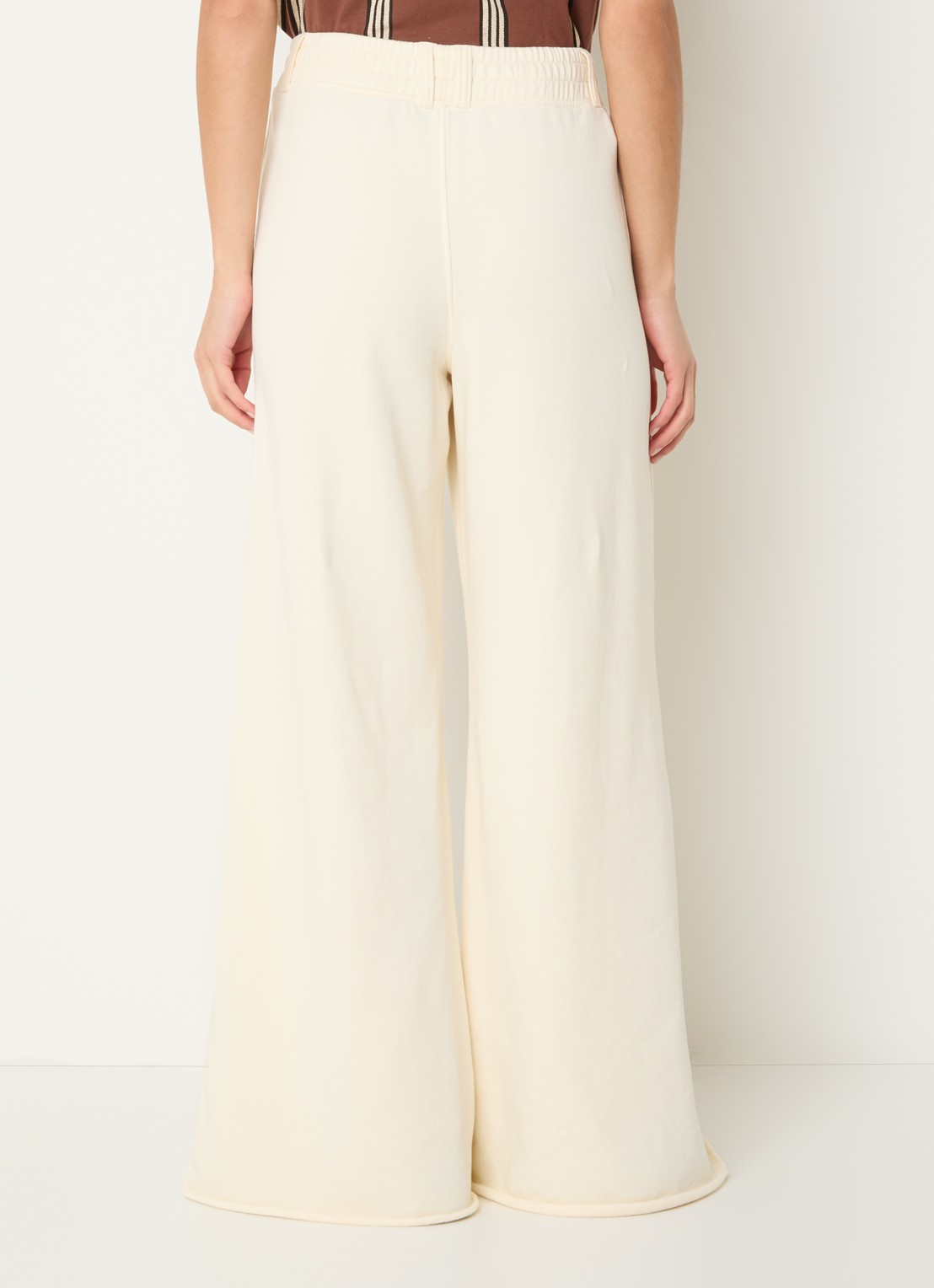 10DAYS High waist wide fit joggingbroek met steekzakken  - achterkant 4 creme