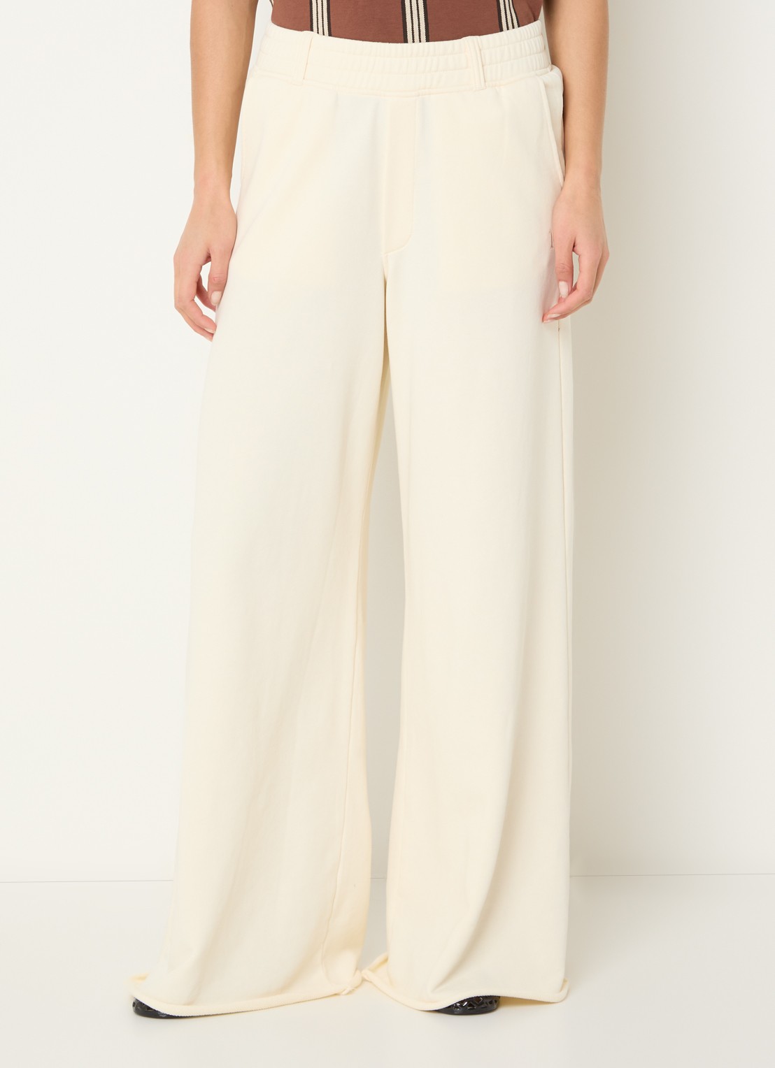 10DAYS High waist wide fit joggingbroek met steekzakken  - detail 3 creme