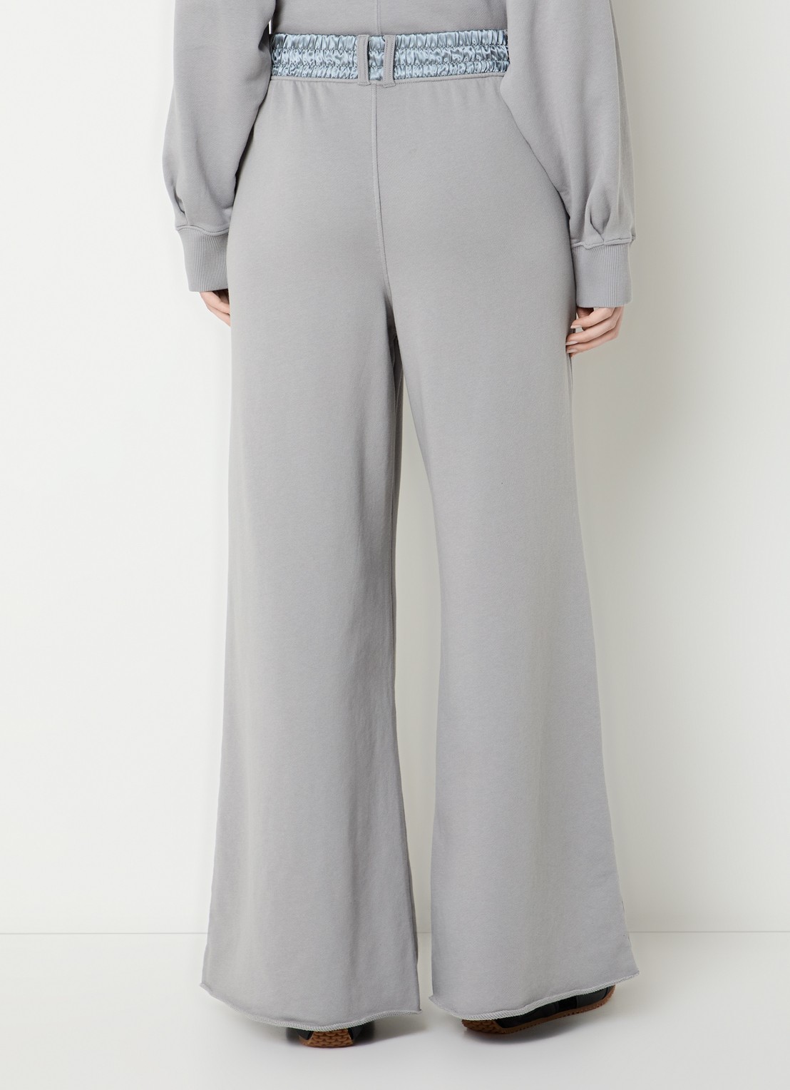 10DAYS High waist wide leg joggingsbroek met steekzakken - achterkant grijs