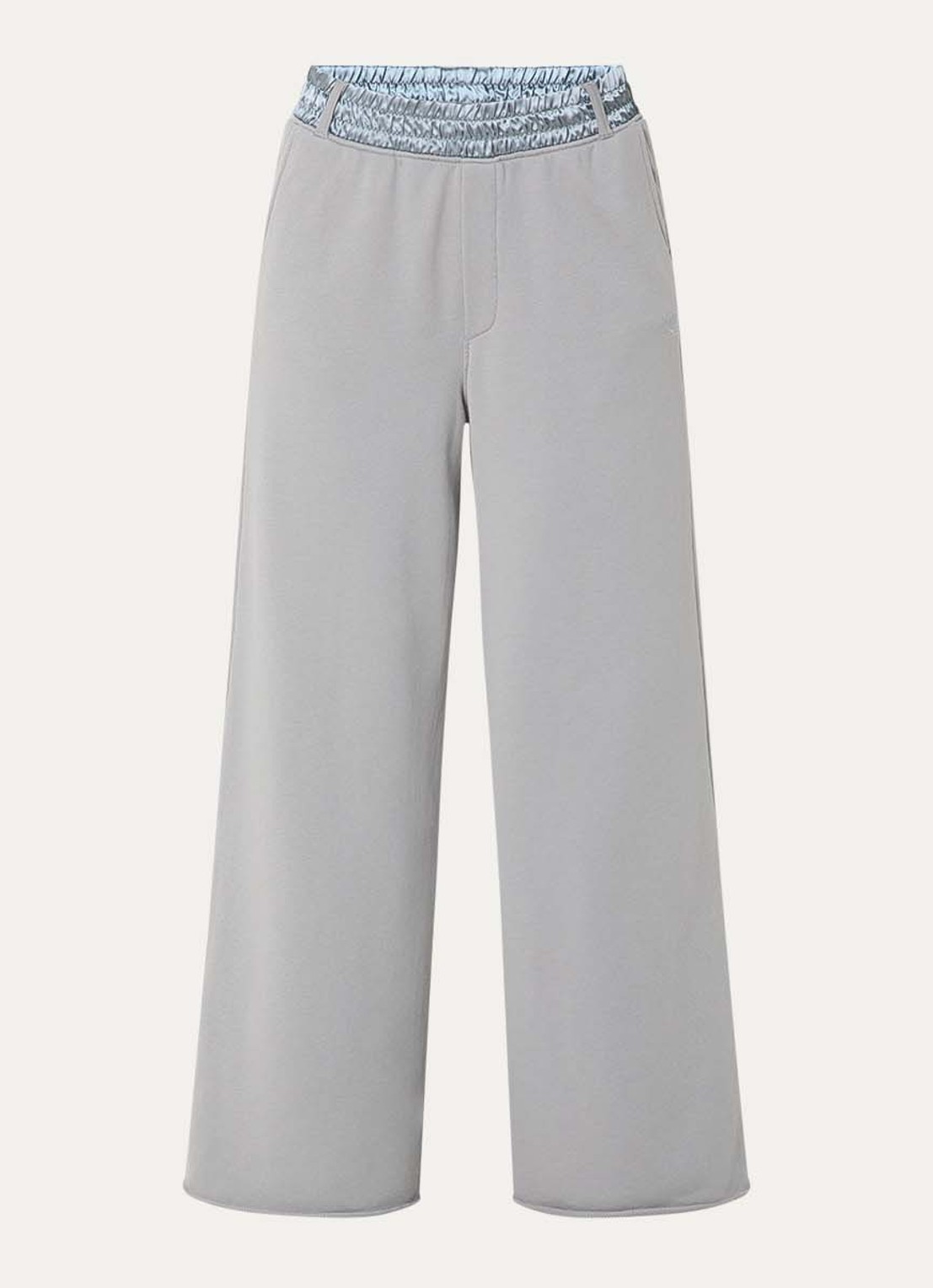 10DAYS High waist wide leg joggingsbroek met steekzakken - voorkant 2 grijs