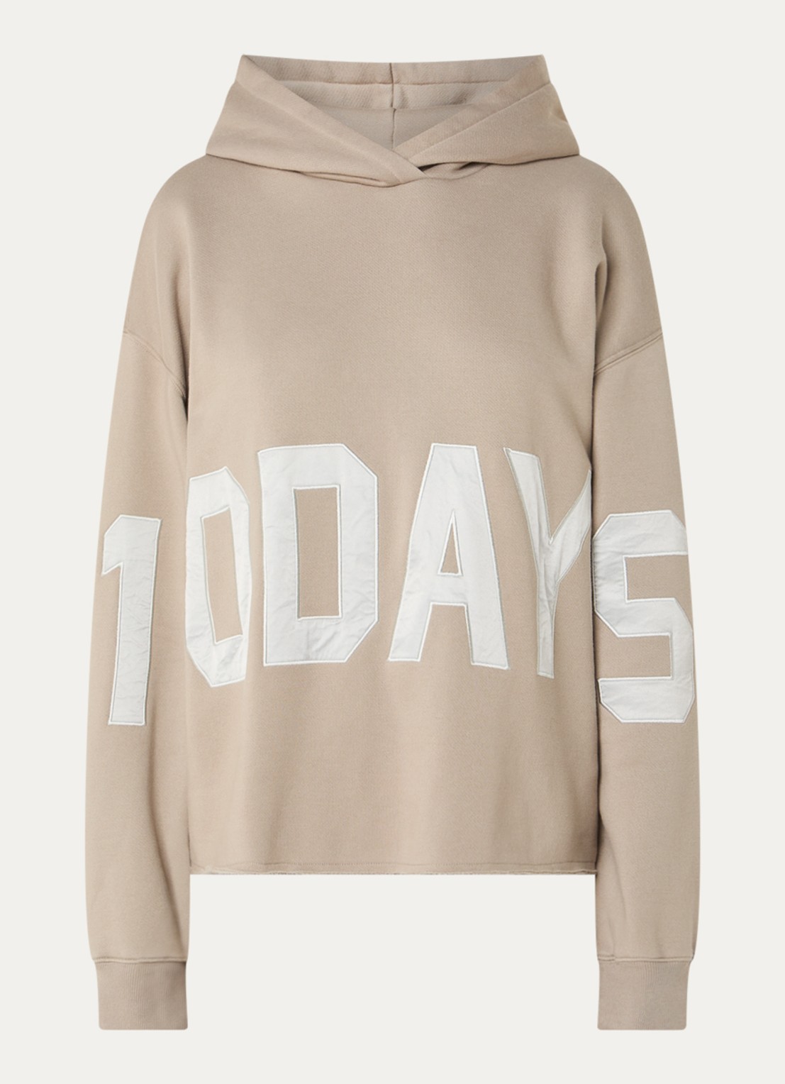 10DAYS Hoodie met logo - voorkant khaki