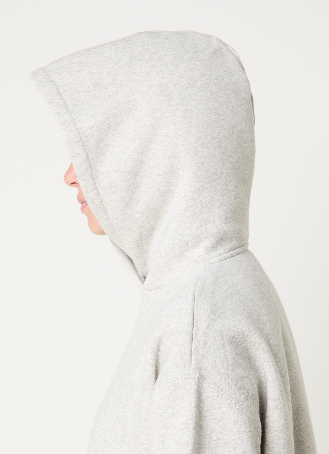 10DAYS Hoodie met logoborduring - detail 2 grijsmele