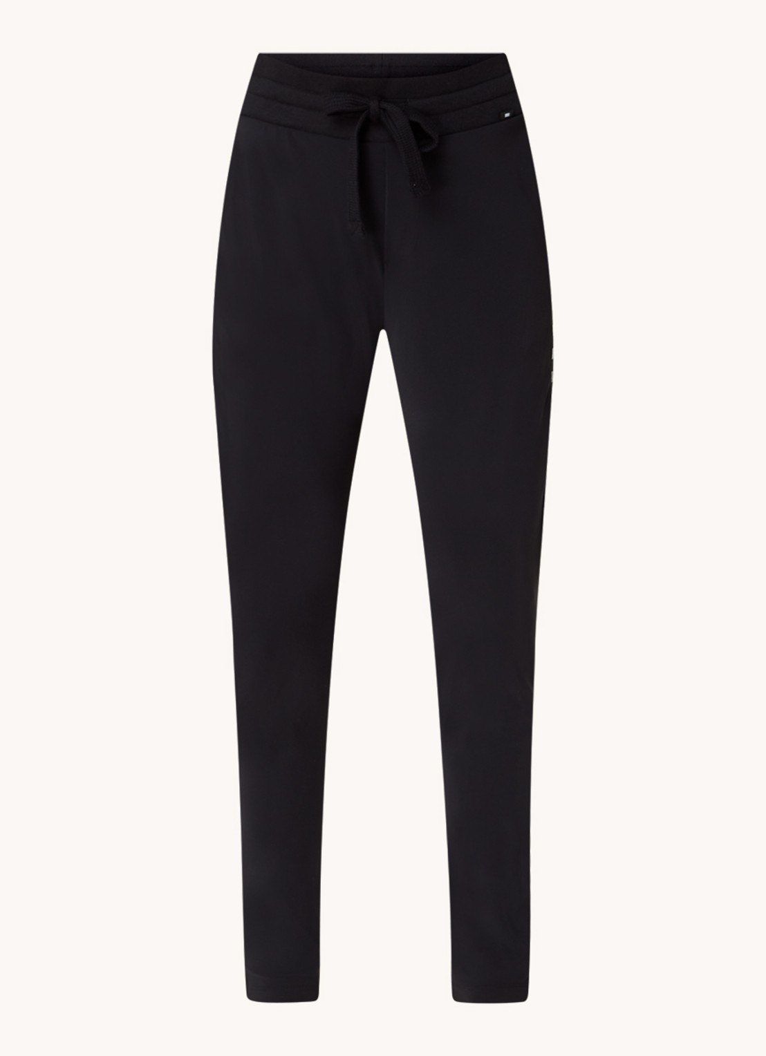 10DAYS Mid waist tapered fit joggingbroek met steekzakken - voorkant zwart