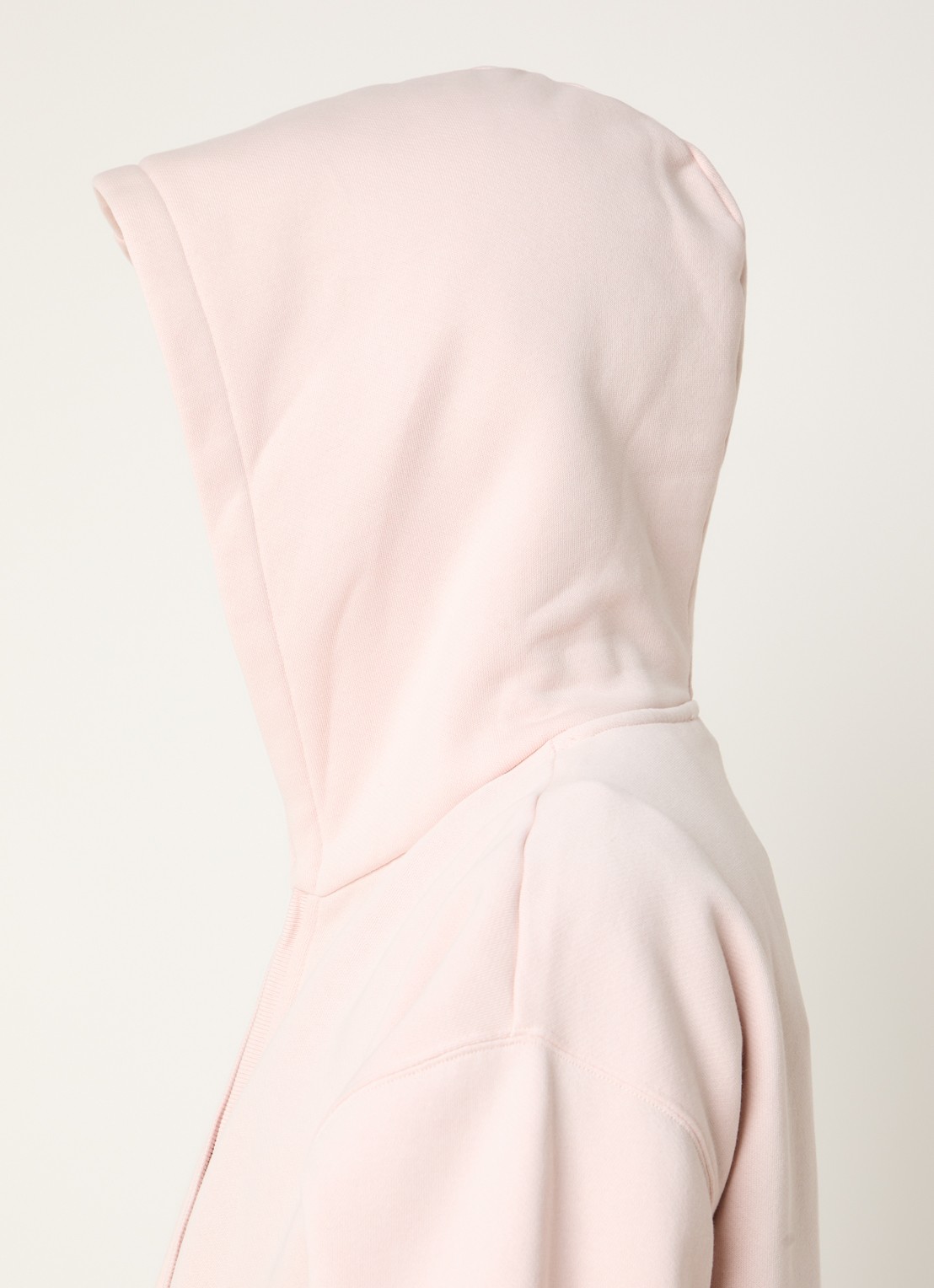 10DAYS Oversized sweatvest met logo - detail 3 lichtroze