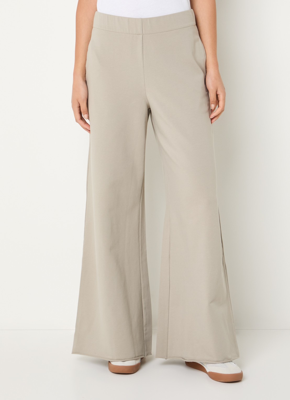 10DAYS Silent high waist wide fit pantalon met steekzakken - detail 2 beige