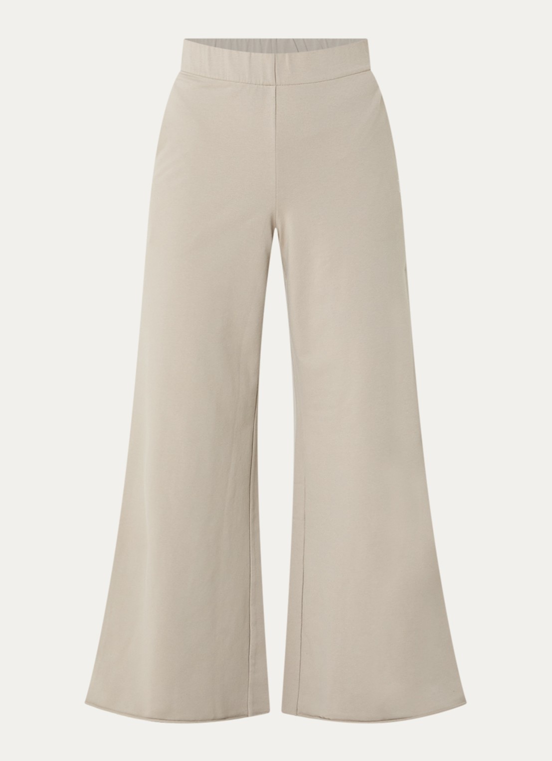 10DAYS Silent high waist wide fit pantalon met steekzakken - voorkant 3 beige