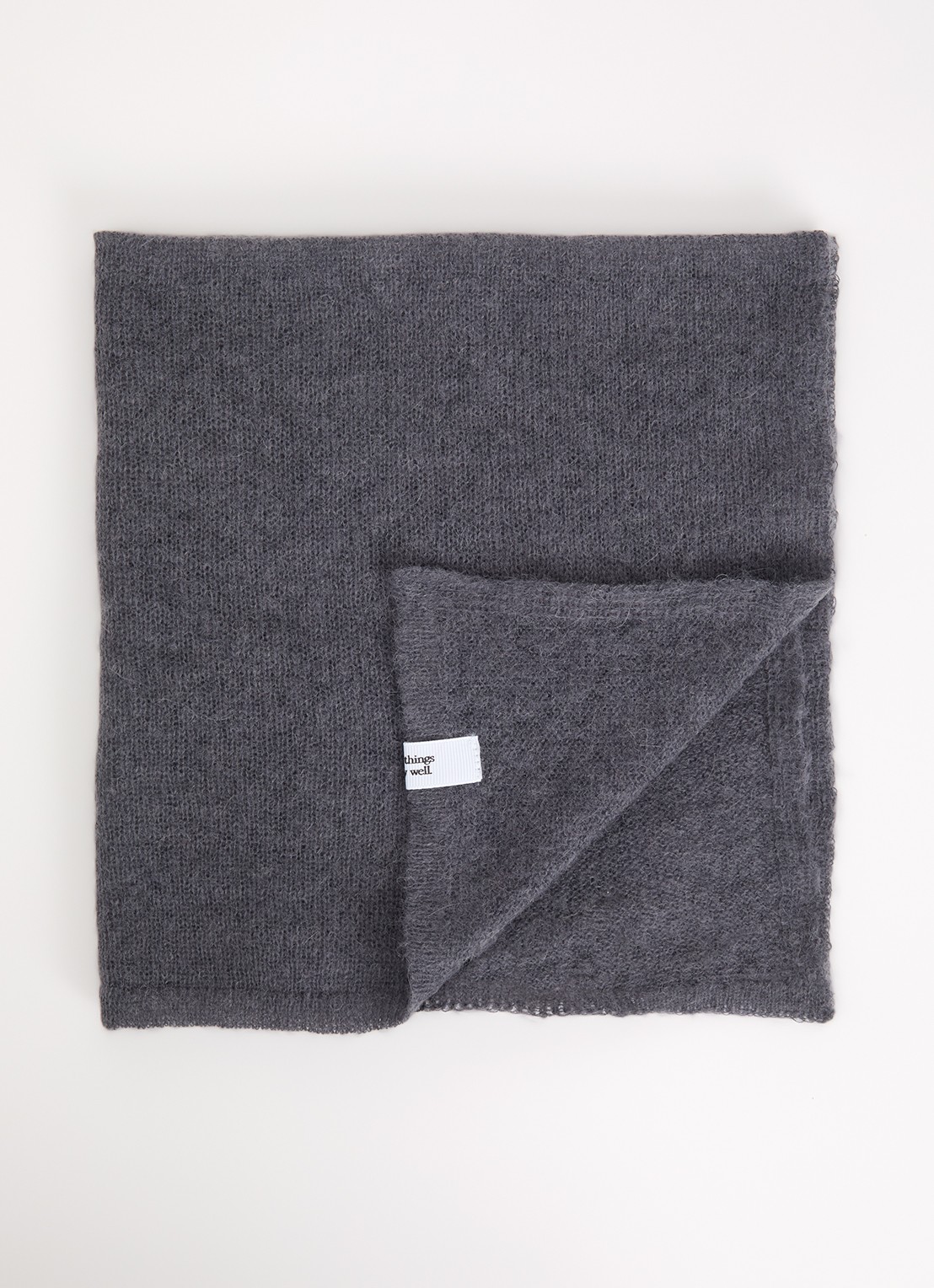 10DAYS Sjaal in alpaca wolblend met 50 x 50 cm - voorkant 3 blauwgrijs