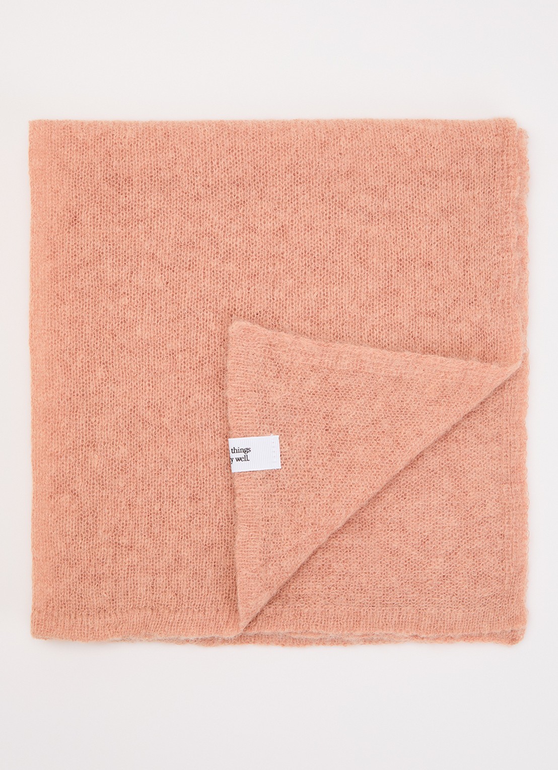 10DAYS Sjaal in alpaca wolblend met 50 x 50 cm - voorkant oudroze