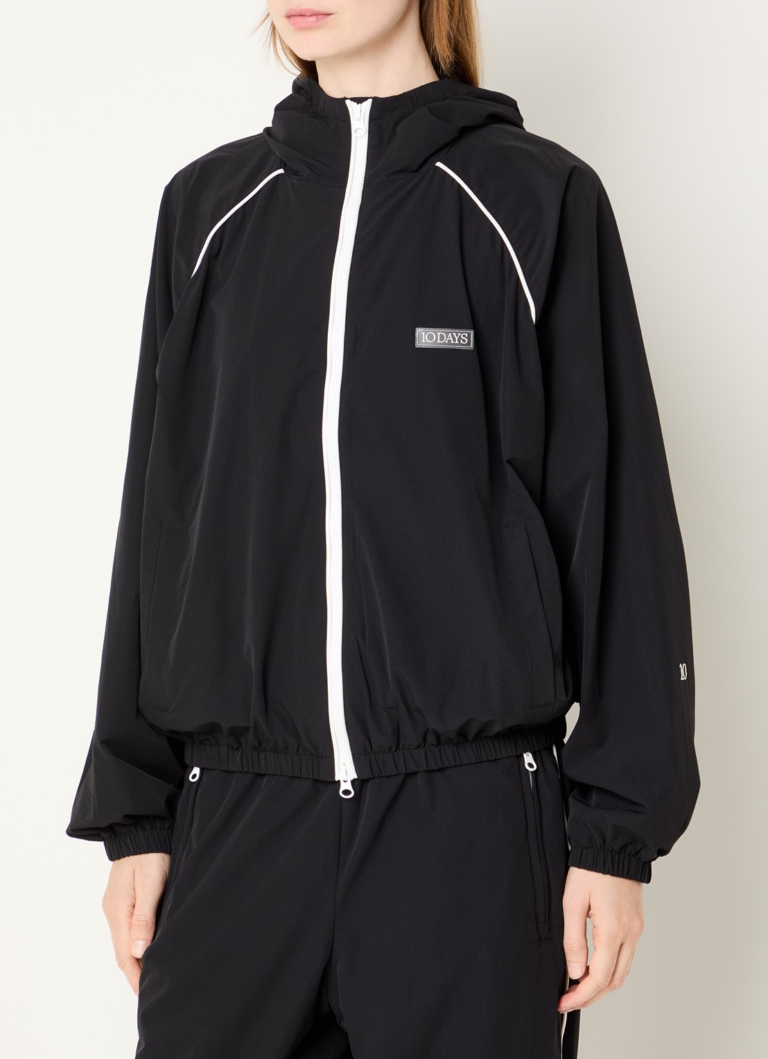 10DAYS Softshell windjack met steekzakken - detail 3 zwart