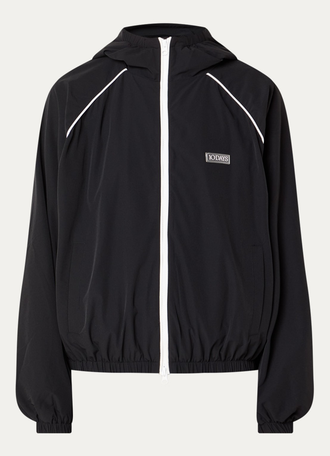 10DAYS Softshell windjack met steekzakken - voorkant zwart