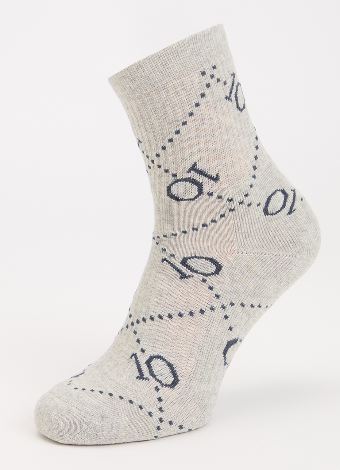10DAYS Sokken met logoprint - detail grijs