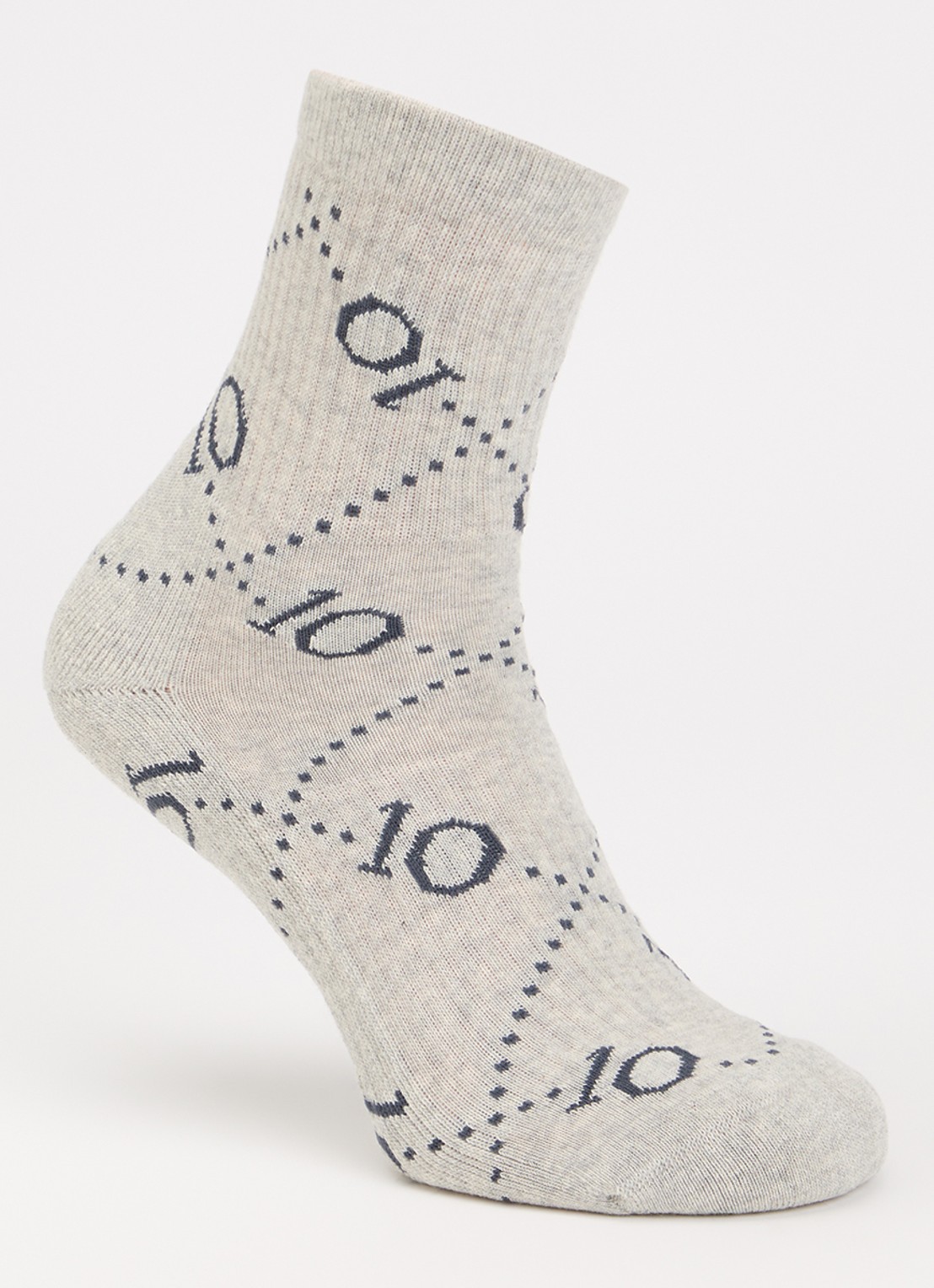 10DAYS Sokken met logoprint - voorkant 2 grijs