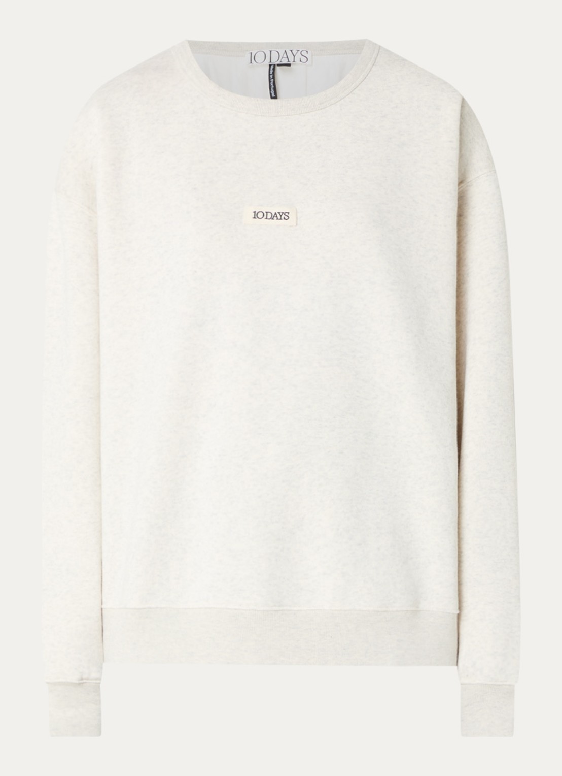 10DAYS Sweater met logo - voorkant 2 grijsmele