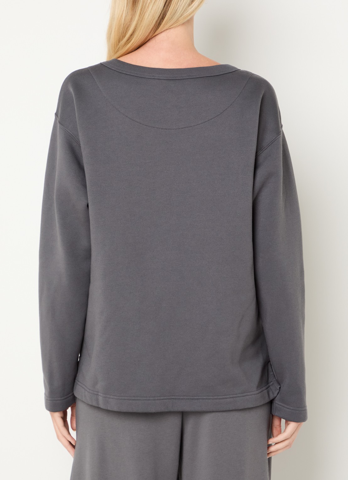 10DAYS Sweater met logo - achterkant 4 donkergrijs