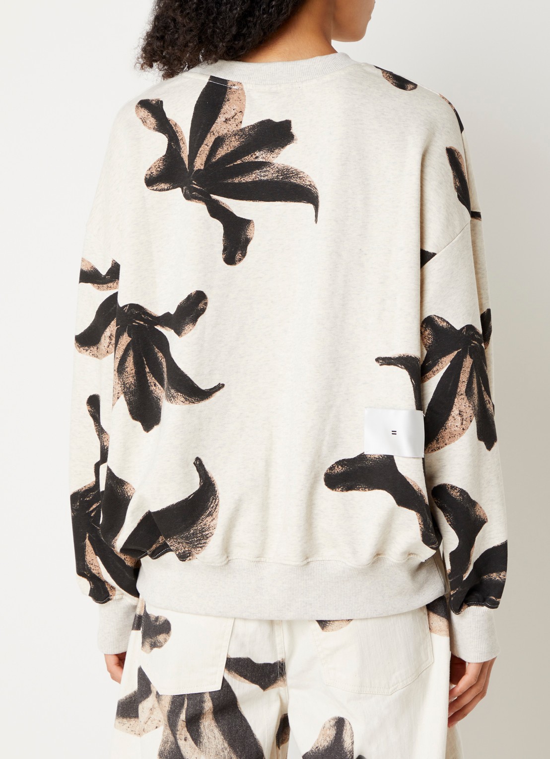 10DAYS Sweater met logo - achterkant 3 gebroken wit