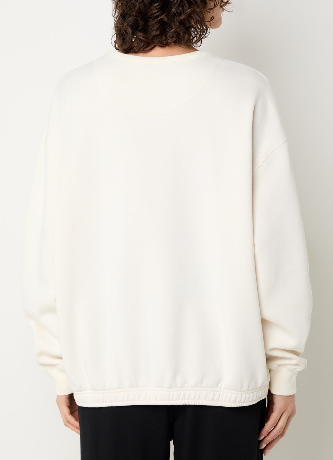10DAYS Sweater met logoborduring - achterkant 2 ivoor