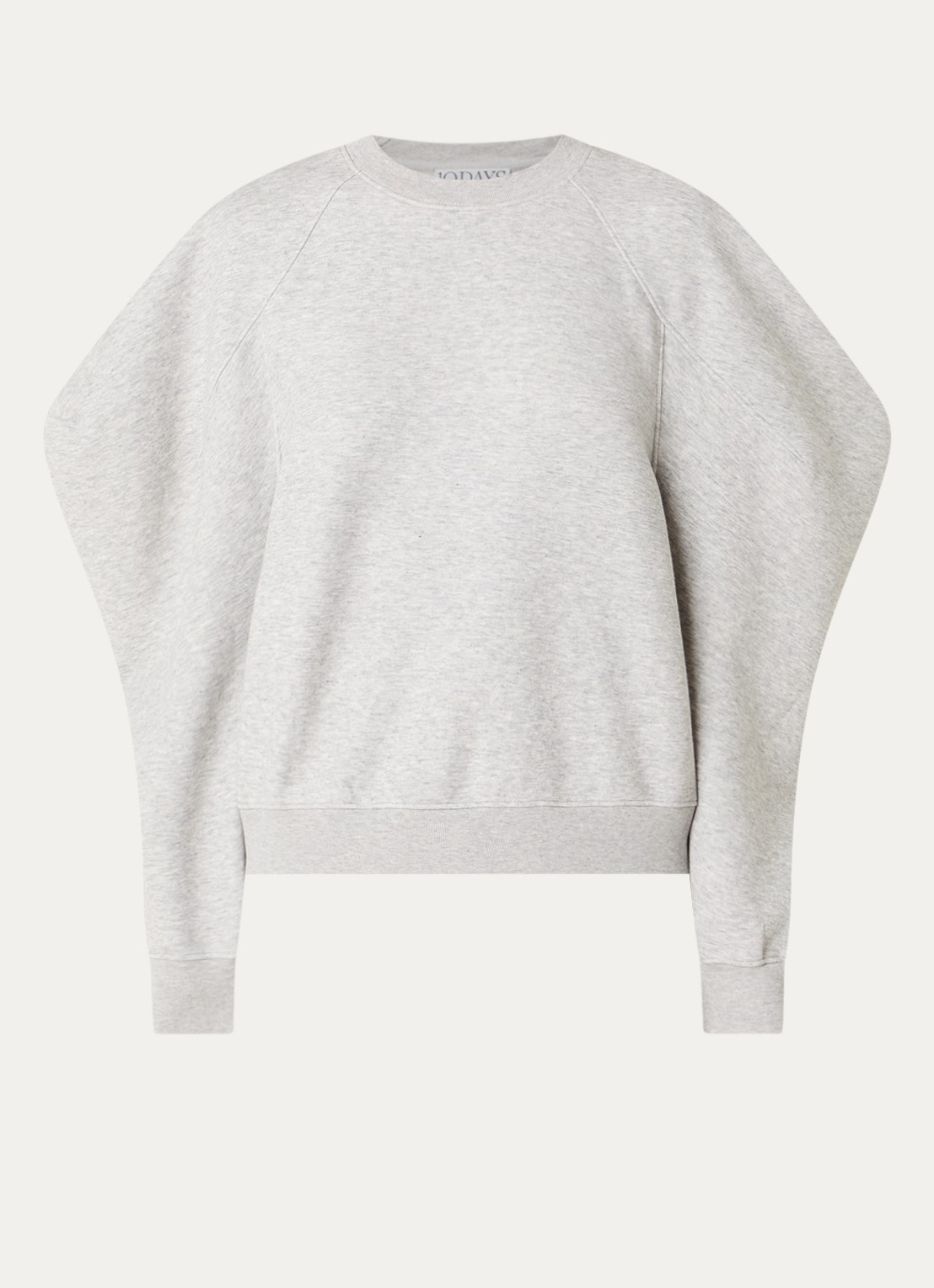 10DAYS Sweater met pofmouw - voorkant 2 grijsmele